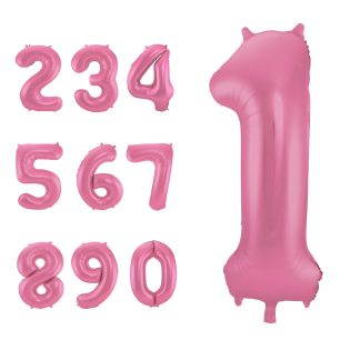 Globo numero foil, ROSA MATE 86cm