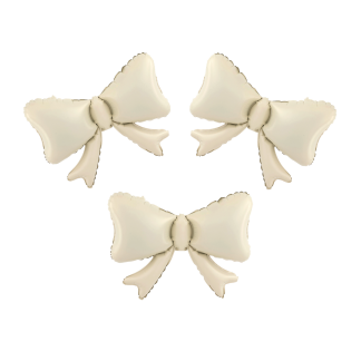 Set de globos foil Lazos beige – 55 × 42 cm | 3 unidades