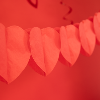 Guirnalda de corazones rojos – 200 cm