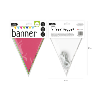 Guirnalda de banderines de colores – 180 cm