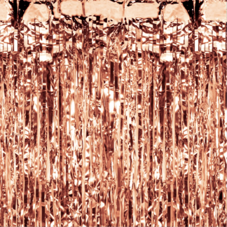 Cortina decorativa rose gold para fiestas – 100 × 250 cm