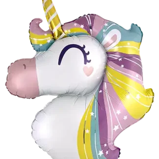 Globo Foil Cabeza de Unicornio Pastel
