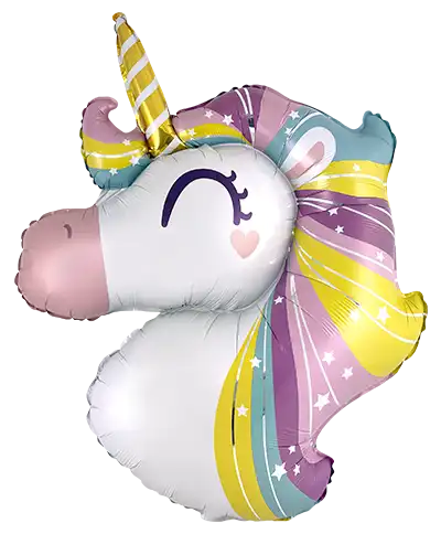 Globo Foil Cabeza de Unicornio Pastel